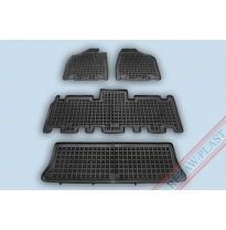 Alfombrillas Goma Negra Kia Carnival Ii Desde 2004, 7 Plazas 4-Piezas