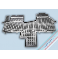 Alfombrillas Caucho Color Negro Con Clips Opel Vivaro Ii, Renault Trafic Iii, Frente Para 2 Personas (1 Fila De Asientos) Con U