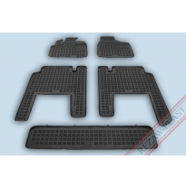 Alfombrillas Caucho Color Negro Con Clips Lancia-Chrysler Voyager V Desde 2006, 5 Asientos 4 Piezas