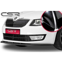 Spoiler añadido delantero Negro brillante Skoda Octavia 3 CSL059-G