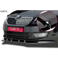 Spoiler añadido delantero Negro brillante Skoda Octavia 3 Typ 5E CSL134-G