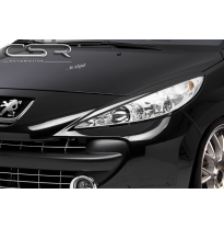 PESTAÑAS FAROS DELANTEROS ABS Peugeot 207 Todos modelos AÑO  2006-2012