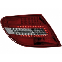 Pilotos Traseros Led Mercedes Benz C W204 07  _ Rojo/Crystal