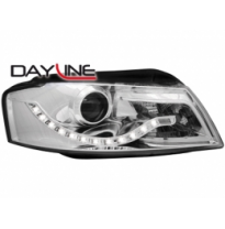 Faros Luz Diurna Audi A3 8p 03-08  _ _ Negro