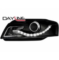 Faros Luz Diurna Audi A3 8p 03-08  _ _ Negro