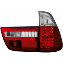 Pilotos Traseros Bmw X5 98-02 _ Led _ Rojo/Cristal