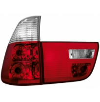 Pilotos Traseros Bmw X5 98-02 _ 4teilig _ Rojo/Crystal