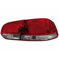 Pilotos Led Vw Golf Vi _ With Led Indicator_ Rojo/Crystal