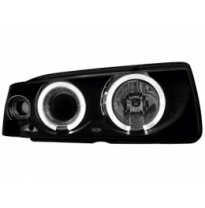 Faros Bmw E36 Lim. _ 2 Angel Eyes (Ojos De Ángel) _ Negro