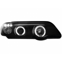 Faros Bmw X5 99-02 _ 2 Angel Eyes De Luz De Posición _ Negro _ _Reglaje El.