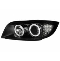 Faros Angel Eyes Bmw E90 05+ _Negros_Intermitente De Led