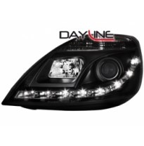 Faros Luz Diurna Ford Fiesta 02-05 _ _Con Motor_Negros