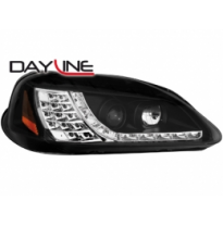 Faros Luz Diurna Honda Civic 2/5 P. 99-02 _ Negros_ Intermitente De Led