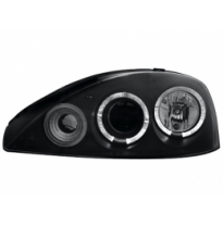 Faros Opel Corsa C 01-03 _ 2 Angel Eyes (Ojos De Ángel) _ Negro