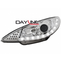 Faros Luz Diurna Peugeot 206 98-02  _  Con Intermitente De Led
