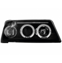 Faros Peugeot 205 _ 2 Angel Eyes (Ojos De Ángel) _ Negro _ _Reglaje El. _ Negro