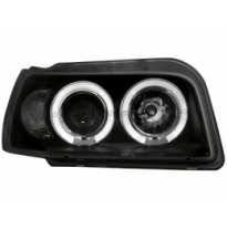 Faros Renault Clio I 90-98 _ 2  Angel Eyes De Luz De Posición _ Negro