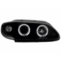 Faros Renault Megane 3-5t _ 2 Angel Eyes (Ojos De Ángel) _ Negro