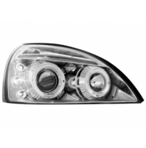 Faros Angel Eyes Renault Clio Mk3 01+ _ 2 Angel Eyes De Luz De Posición _ Regulación Automática Del Alcance Luminoso