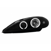 Faros Renault Megane 99-02 _ 2 Angel Eyes_ Negro