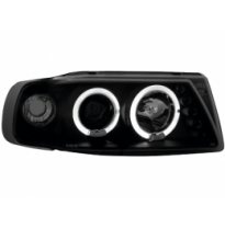 Faros Seat Ibiza 6k 93-00 _ 2 Angel Eyes (Ojos De Ángel) _ Negro