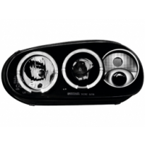 Faros Vw Golf Iv _ 2 Angel Eyes _ Negros_ Rhd