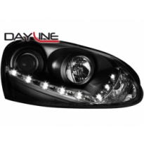 Faros Luz Diurna Vw Golf V 03-09 _ Negro