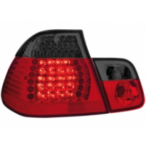 Pilotos Led Bmw E46 Lim. 98-01 _ Rojo/Ahumado _4 Piezas