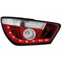 Pilotos Traseros Led Seat Ibiza 6j 04.08+ _ Rojo/Cromado