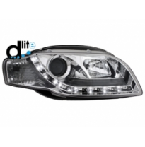 Faros Luz Diurna Audi A4 B7 Homologacion R87 _ Cromado