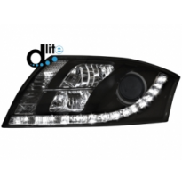 Faros Luz Diurna Audi Tt 8n _ Homologacion R87 _ Negro