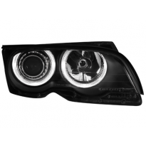 Faros Delanteros Bmw E46/2 Coupe 01-03_2 Angel Eyes_Negro