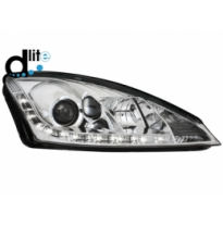 Faros Luz Diurna Ford Focus 01-04 _Homologacion R87_ Cromado