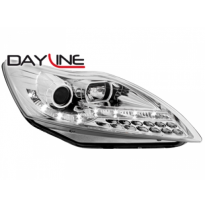 Faros Luz Diurna Ford Focus 08-11 _ Led _Cromado
