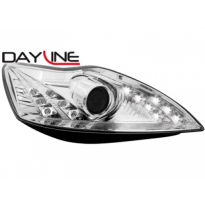 Faros Luz Diurna Ford Focus 08-10 _  _Cromado