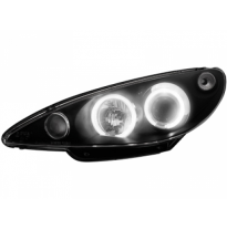 Faros Delanteros Peugeot 206 98-07 _ 2 Ccfl Slr _ Negro