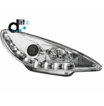 Faros Luz Diurna Peugeot 206 98-07 _Homologacion R87 _ Cromado