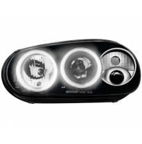 Faros Delanteros Vw Golf Iv 97-04 _ 2 Ccfl Slr _ Negro