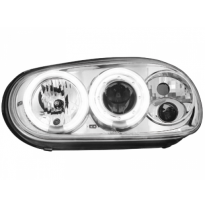 Faros Delanteros Vw Golf Iv 97-04 _ 2 Ccfl Slr _ Cromado