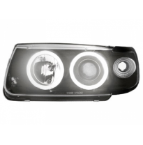 Faros Delanteros Vw Polo 6n 95-98 _ 2 Ccfl Slr _ Negro