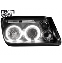 Faros Delanteros Vw Bora 98-05_2 Ccfl Angel Eyes_Negro