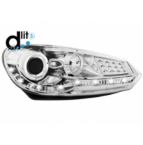 Faros Luz Diurna Vw Golf Vi 08+ _ Homologacion R87 _ Cromado