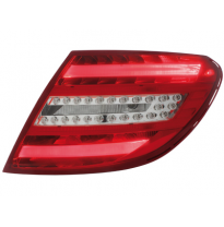 Pilotos Led Mercedes Benz C W204 06-10 Rojo/Crys