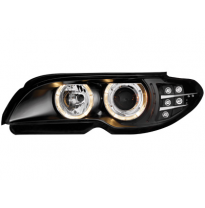 Faros Bmw E46 Coupé 03-06 _ 2 Angel Eyes_Xenon_Led-Intermitentes_ Negros