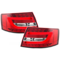 Pilotos Led Audi A6 4f Limousine 04-08 Rojo/Cristal