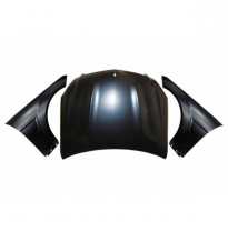 Capó y Aletas Mercedes W204 4P/COUPE/SW Look C63 AMG Metal