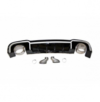 Difusor Trasero Audi A3 Sedan 2015-2017 SLine Look RS3 ABS - Plástico ABS