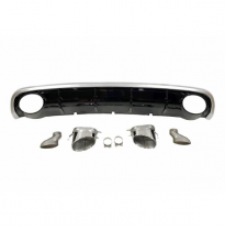 Difusor Trasero Audi A6 / A6 Avant C7 2011-2015 Look Rs6 Abs - Difusor Trasero Plástico Abs