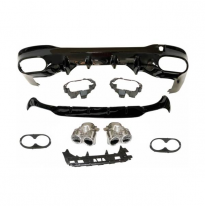 Difusor Trasero Mercedes W118 CLA Look A45 Negro Brillo *Plástico ABS