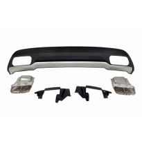 Difusor Trasero Mercedes W176 2012-2018 Look A45 Abs - Plástico Abs